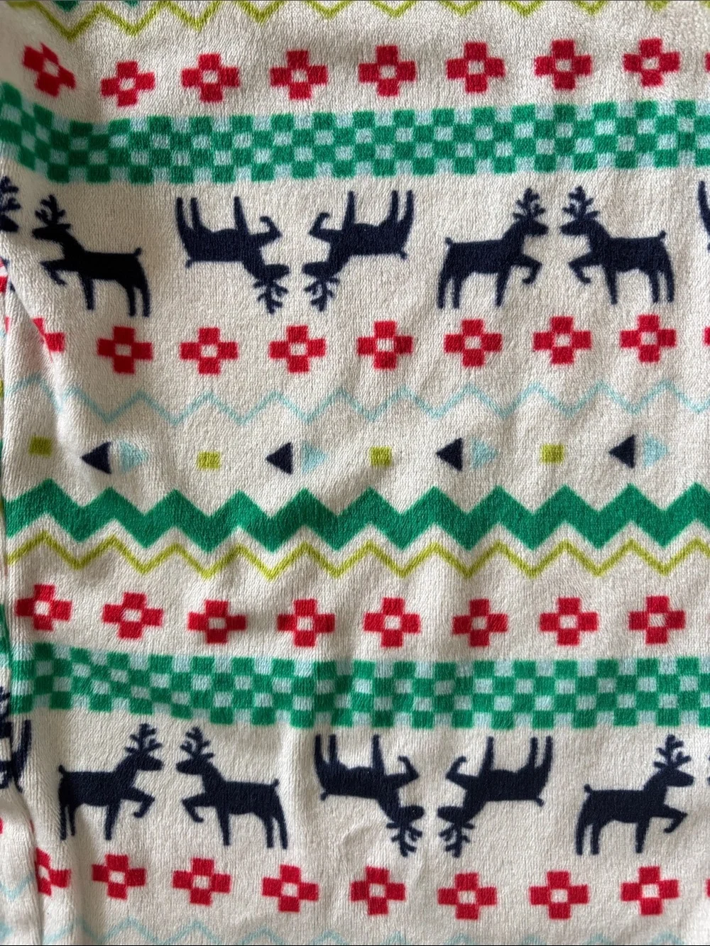 Cat & Jack White, Green, Red and Black Reindeer Pajama Set